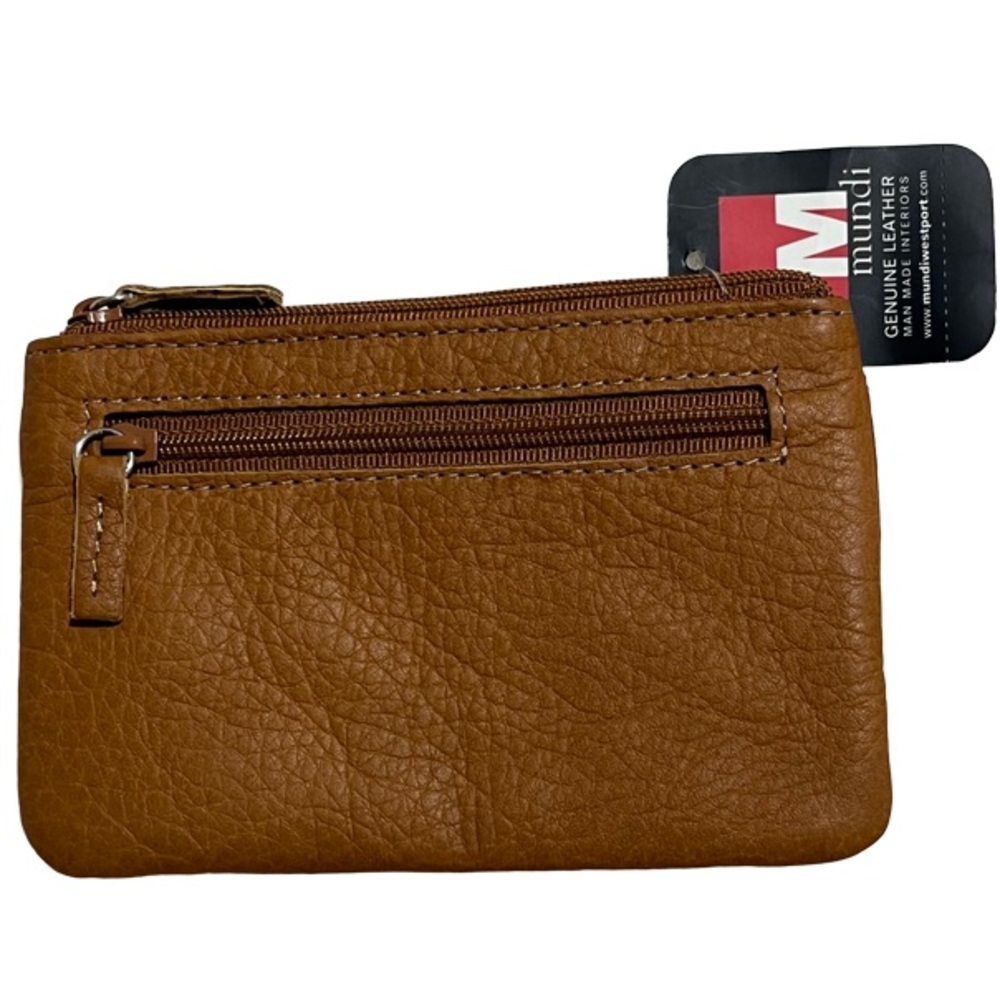 Mundi Brown Genuine Leather Coin Case With ID Wallet